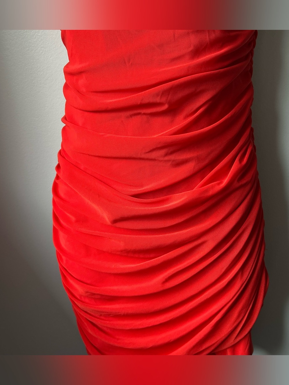 NWT Red rushed body-con dress size XL - Picture 3 of 8
